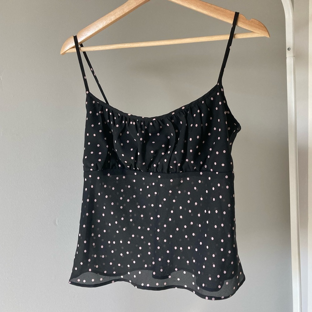 Black Polka Dot Top